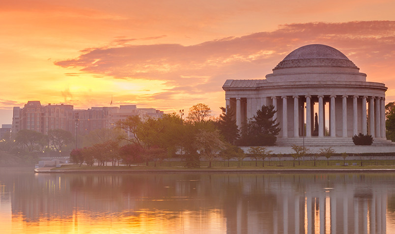 Washington DC, Jefferson Memorial, Sun Set