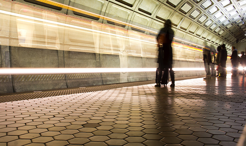 People Standing in Metro Station, Waiting for Train to Arrive