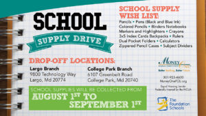 School Supply Drive, Note Book Background, Grid Paper, Green Boarder