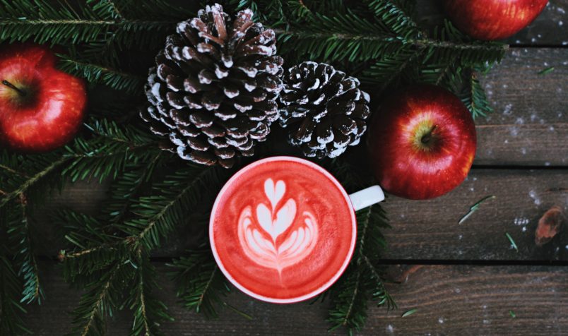 Pine Cone , Pine Tree, Apples, Cider, Wooden Background