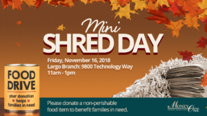Shred Day invitation with fall leave