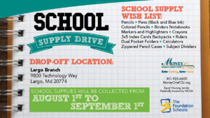 Invitation to participate in annual school supply drive