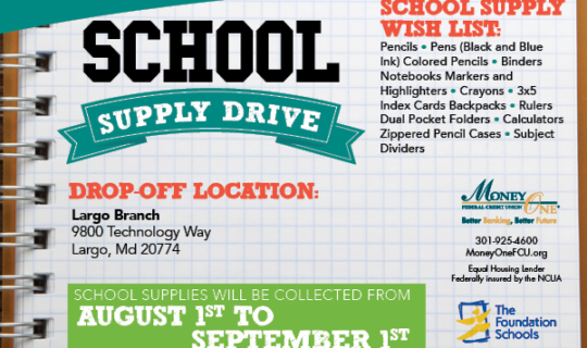 Invitation to participate in annual school supply drive