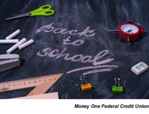 Back to school, chalkboard, school supplies