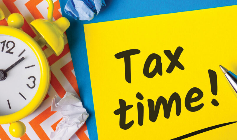 Tax Time clock image